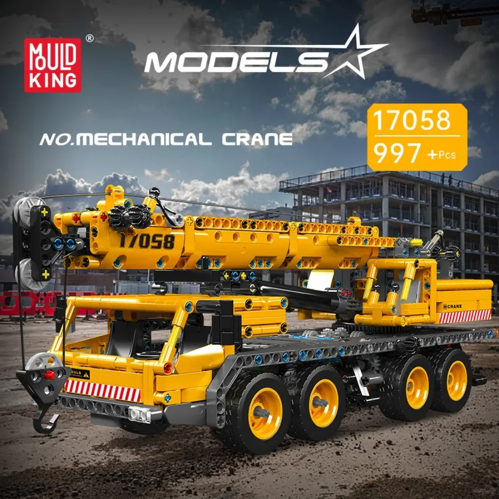 MOLD KING 17058 MOC 997 Uds. Juego de modelos de camión grúa mecánica bloques de construcción juguete educativo ensamblado para chico regalo para adultos