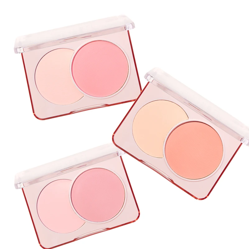 Judydoll Blush bicolore Viola Rosa Espansione Naturale Illumina il tono della pelle Tavolozza per trucco ombretto impermeabile a lunga durata