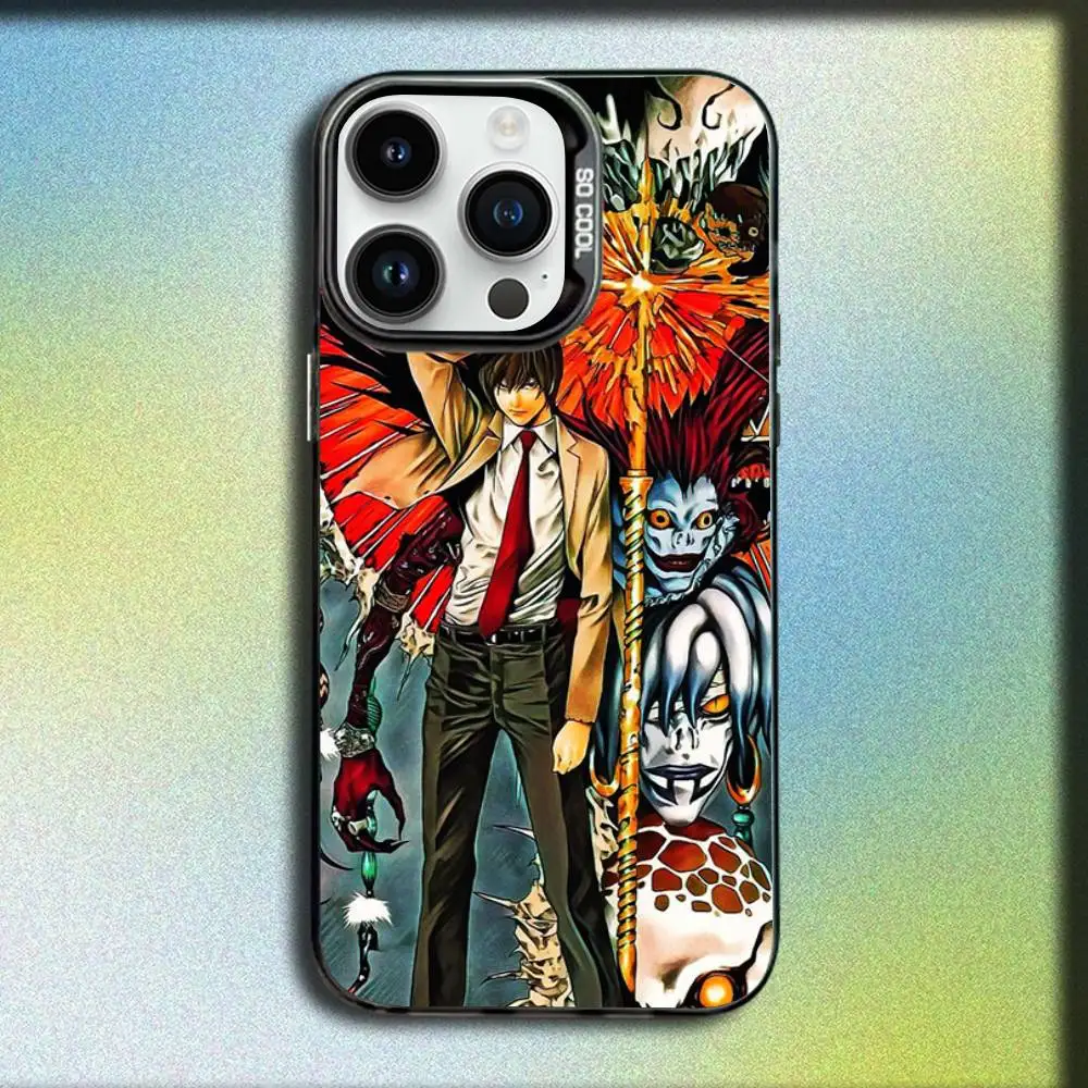 حافظة هاتف D-Death N-Note Manga لهاتف iPhone 17,16,15,14,13,12,11,Pro,Max,Plus,E,SE4,Air,Mini Black IMD Box