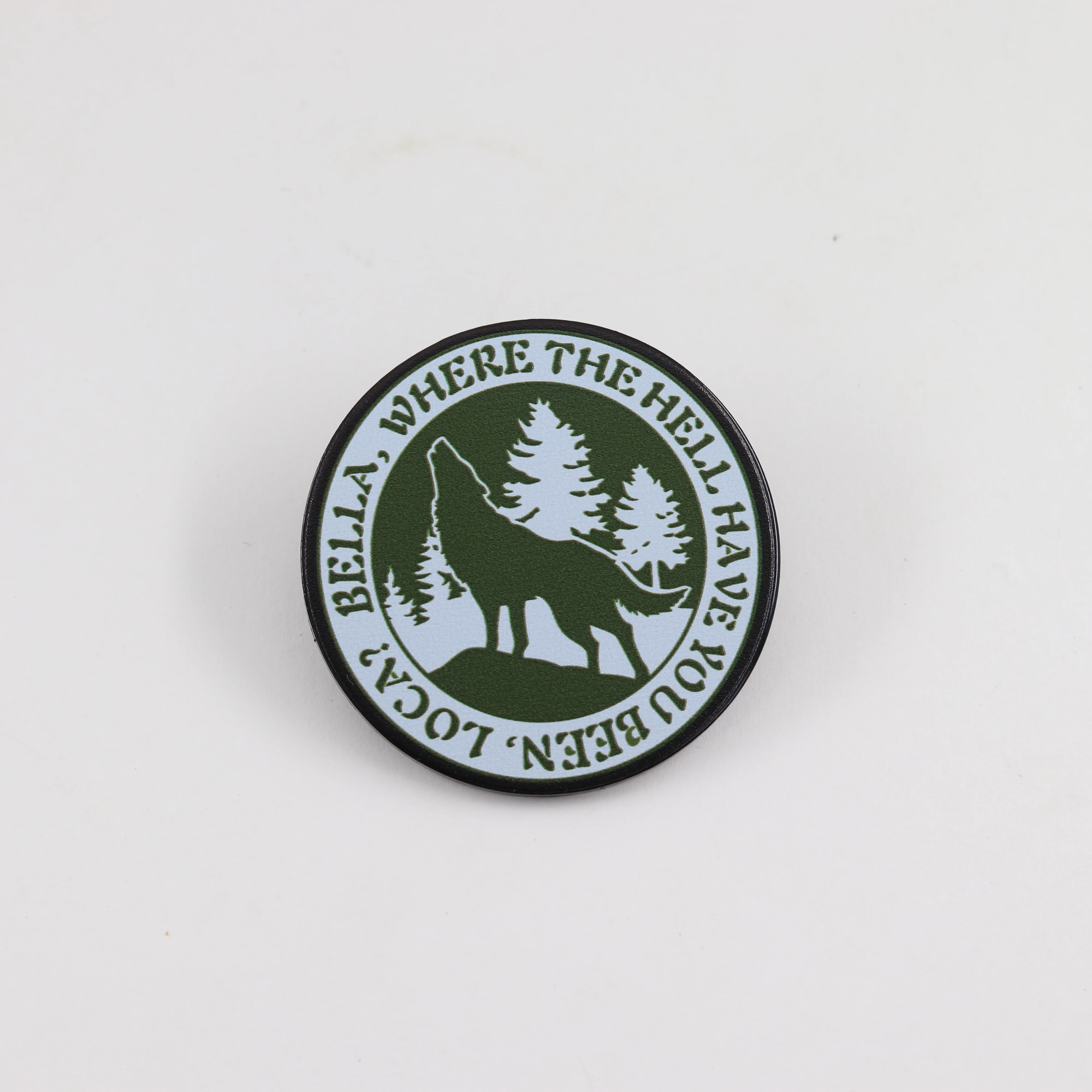 Twilight Wolf Howling Silhouette Bella Where Have You Been Emaille-Pin Klassisches Filmzitat Anstecknadel Fandom-Fan-Geschenk – Detail 12