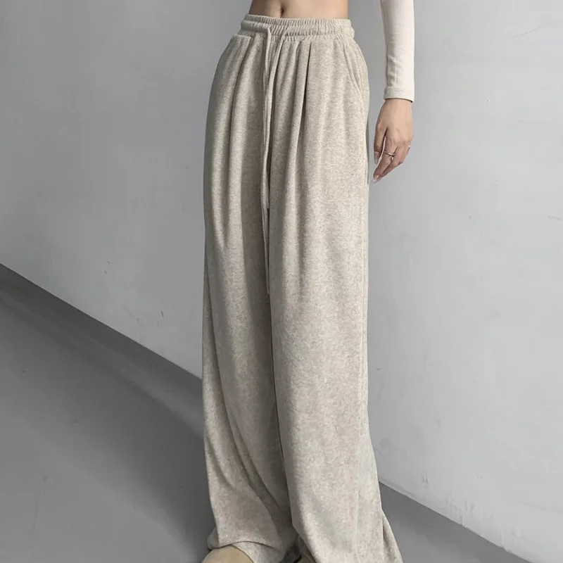 

QWEEK Vintage Baggy Women Sweatpants Korean Style Wide Leg High Waist Pants Casual Harajuku Summer Streetwear Loose Trousers