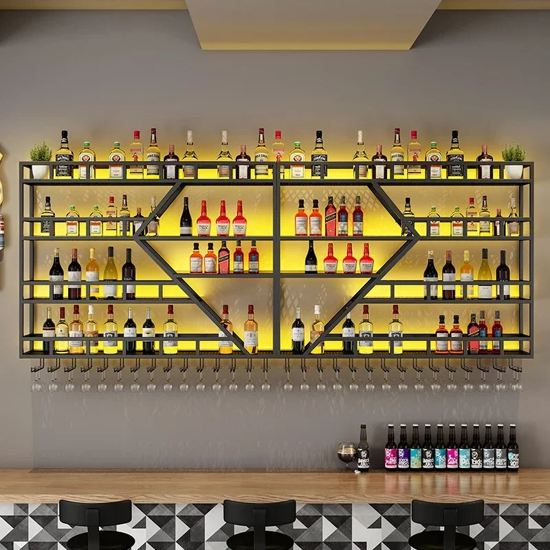 Bar wall, wine rack, bar wall...