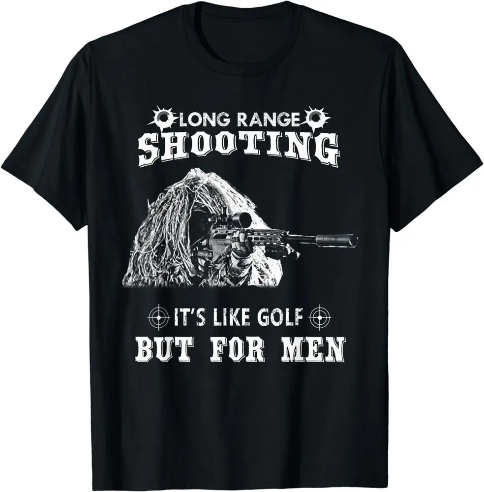 Sniper Gifts Shirt Long Range Shooting T-Shirt For Men Clothing Women Short Sleeve Tees Vintage High Quality 100%Cotton