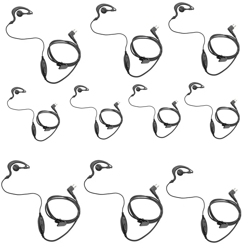 

Walkie Talkie Earpiece with Microphone,Headset for Motorola,CP010,CP140,GP68,EP450,DEP450,CT150,250,450,450LS, 10 Pc G Headphone