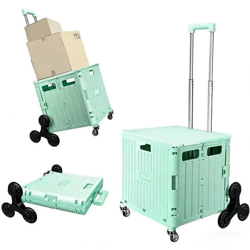 Folding shopping cart - the ultimate delivery pickup tool for flat-pulling, home use, mobile truck, small cart, trolley cart