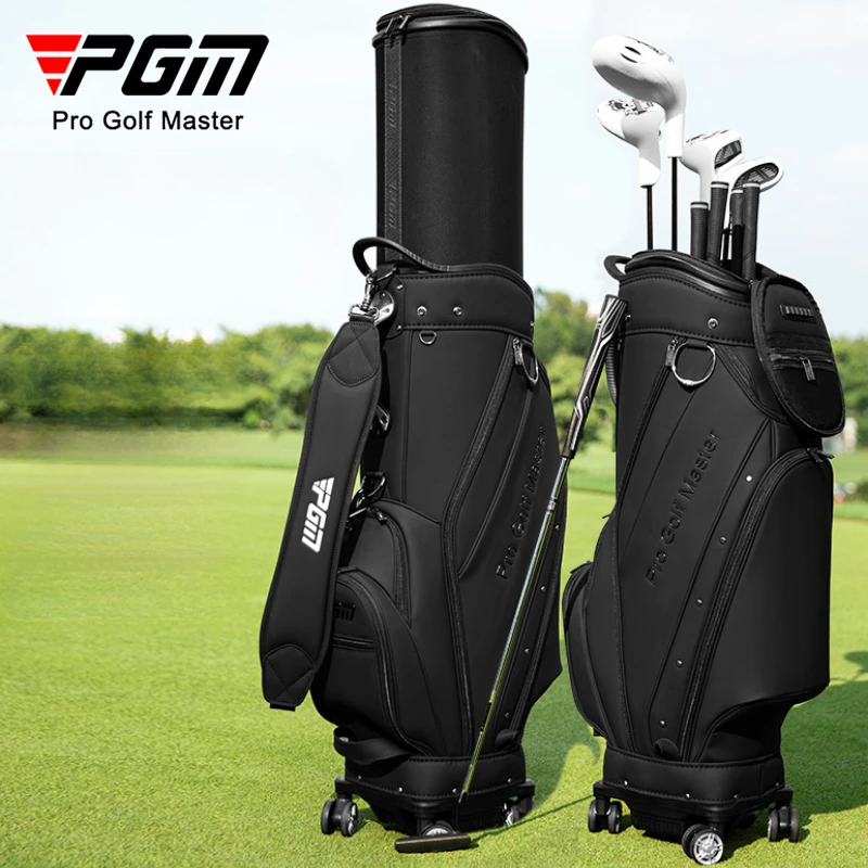 PGM Golf Bags Men Women Hard Shell Telescopic Universal Four Wheel Flat Push Air Transport Bag QB173