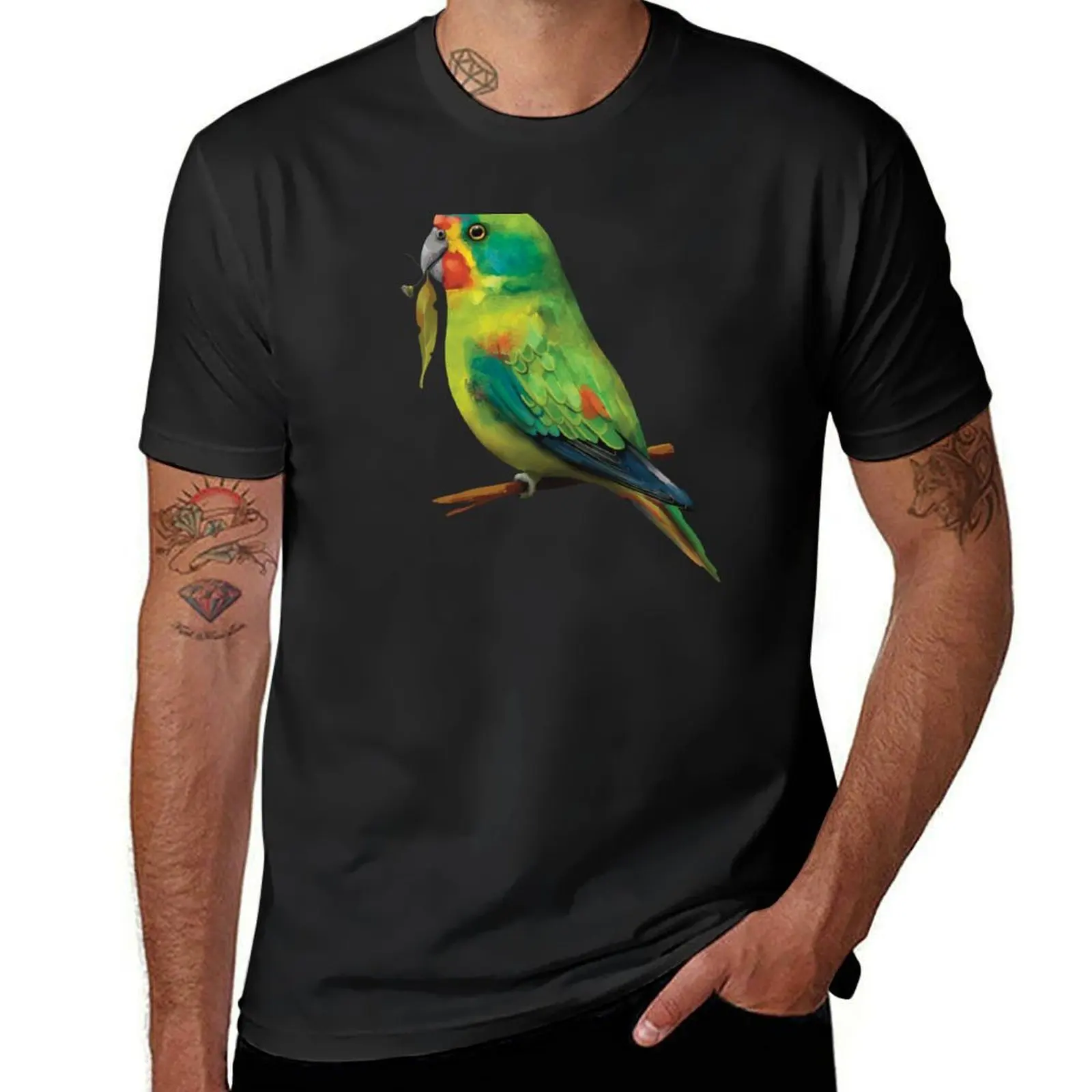 Swift Parrot T-Shirt sublime customs plus size tops heavyweights men graphic t shirts