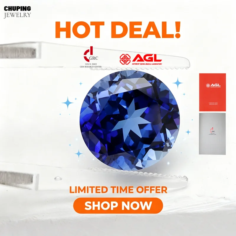 

Hot Sale Round Shape 3A+ Grade Lab Grown Cornflower Sapphire Flame Melted With AGL Certificate Loose Gemstone For Jewelry Making