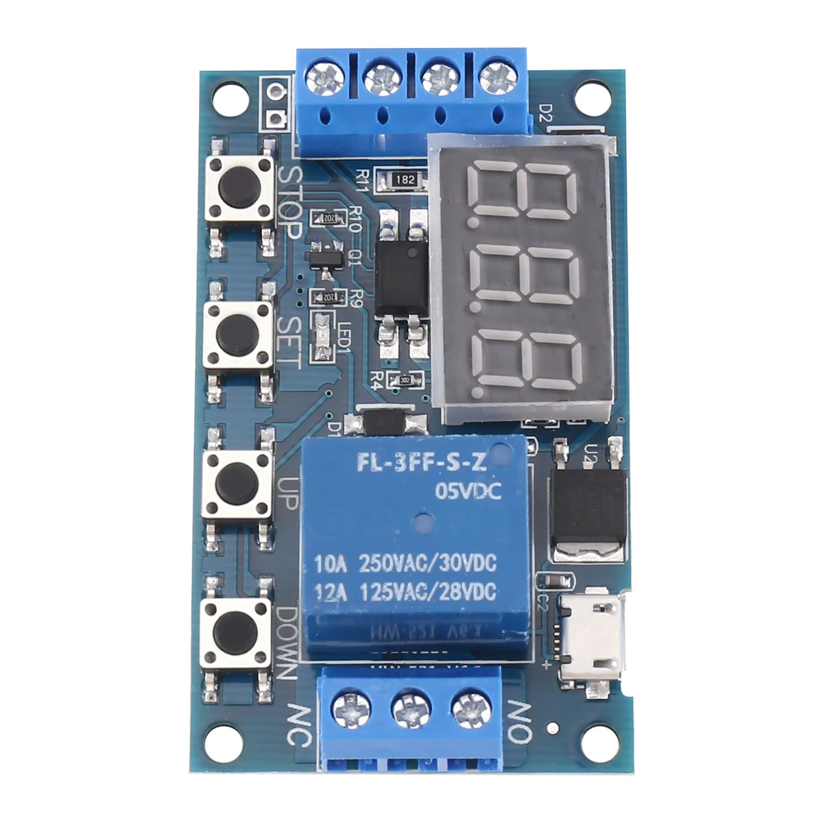 HW-521 Digital Time Delay 1 Way Relay Trigger Cycle Timer Delay Switch Circuit Board Timing Control Module