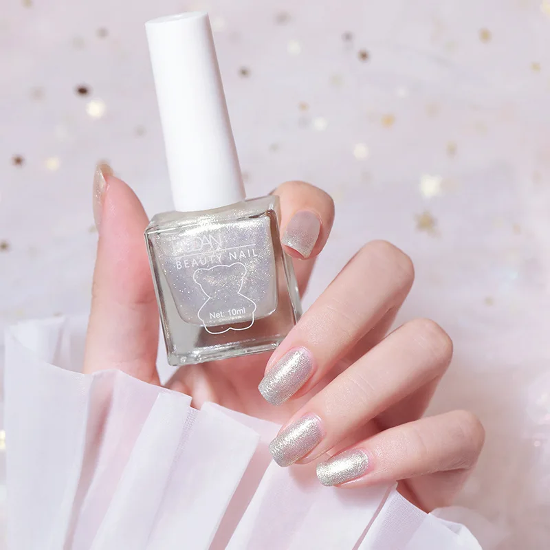 10ml Matte Waterproof No-bake Nail Polish Nail Art Non Peelable Quick Dry Normal Without Lamp Nail Polish Glitter Varnish