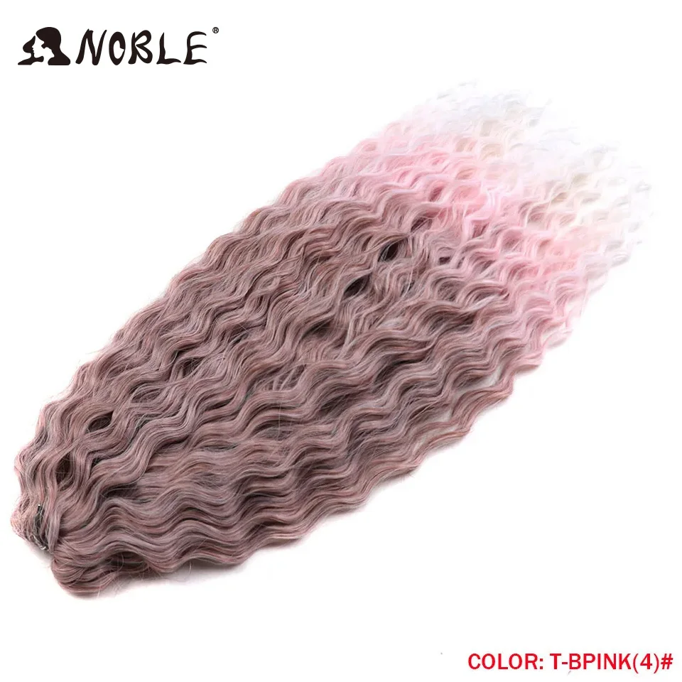 Edles Lockenhaar, Wasserwellen-Twist-Haare, Ombre-Blond, 25 Zoll, synthetisches Flechthaar, tiefe Wellen, Haarverlängerung zum Flechten – Detail 33