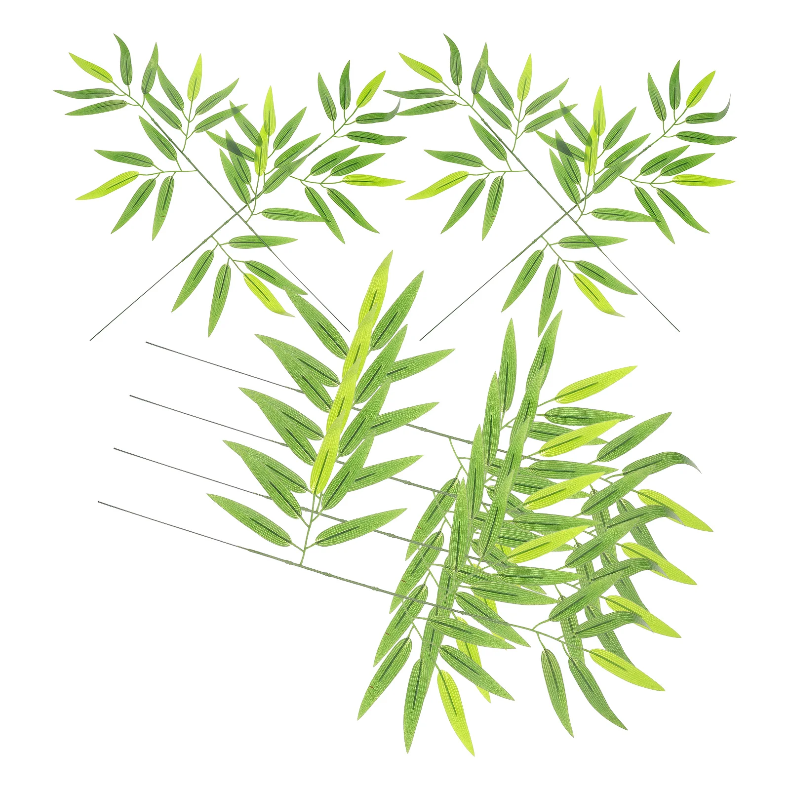 

10 Pcs Simulated Bamboo Leaves Plates Sushi Seafood Display Serving Supplies Plastic Artificial Plants Outdoors outside Decor