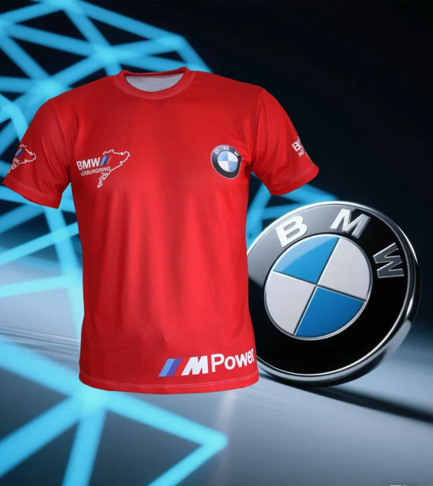

2025 Summer BMW Motorcycle Racing Men's Quick-Drying Short Sleeve T-Shirt Comfortable and Breathable Casual Fashion Loose Luxury