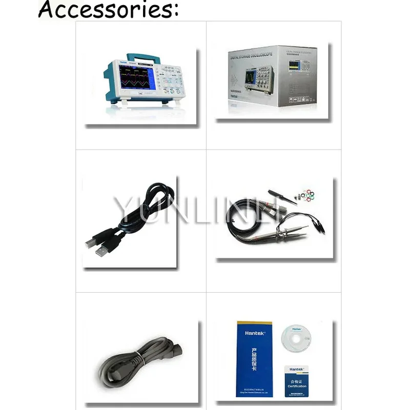 Digital Oscilloscope Portable 100MHz 2Channels 1GSa/s Record Length 40K USB Osciloscopio Handheld Oscilloscopes DS05102P