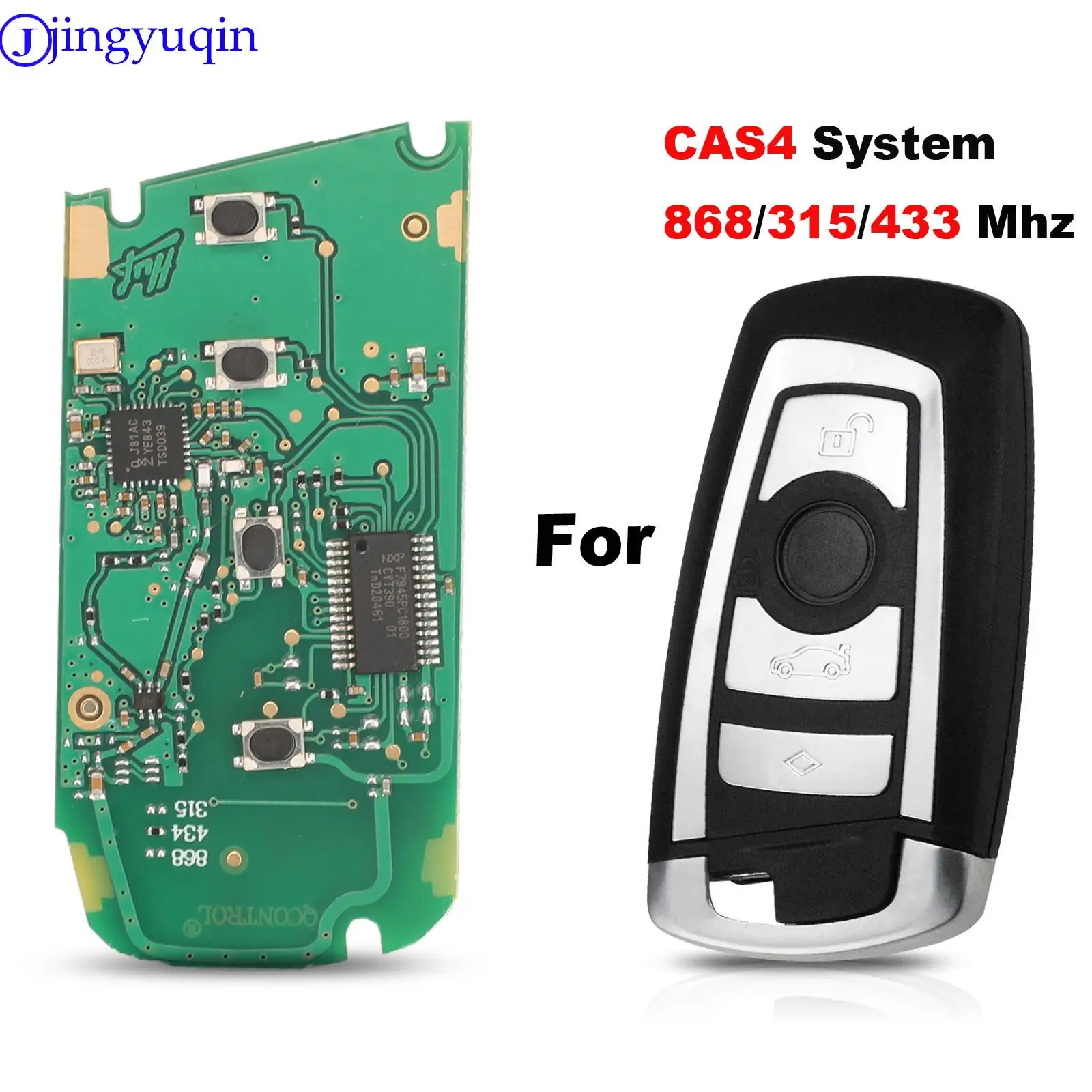 jingyuqin CAS4 868/315/433mhz Car Remote Smart Key For BMW 1 3 5 7 Series CAS4 System Auto Vehichle Alarm Keyless Board Only