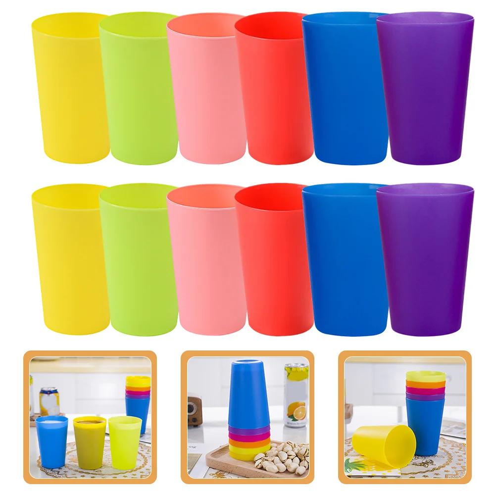 Juego educativo de 12 Uds de tazas apilables para bebés pequeños, tazas coloridas brillantes para niños, Kit de actividades de juego de aprendizaje preescolar