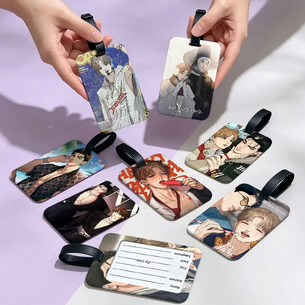 CARTOON J-Jinxs Waterproof PVC Baggage Tag With Info Card Anti lost Identification Tag For Luggage School Backpack