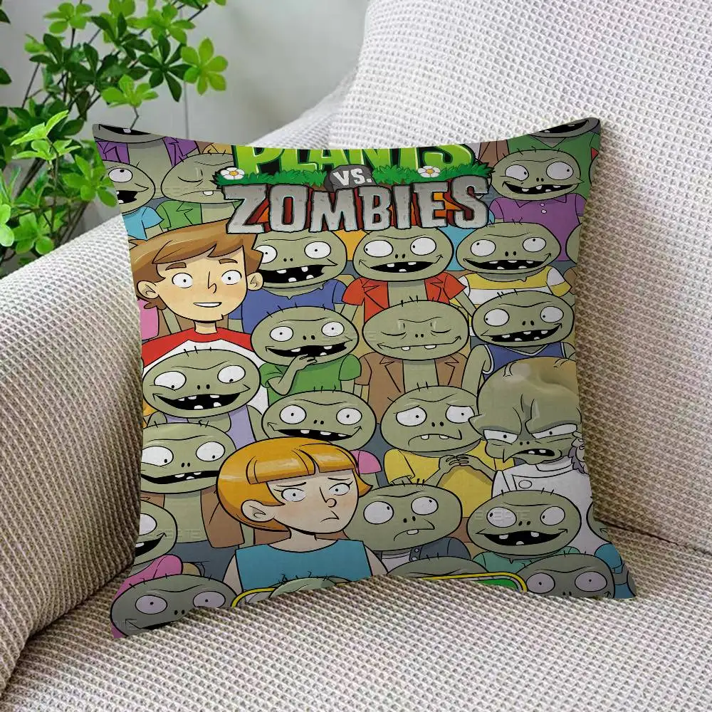 لعبة كلاسيكية P-Plants Vs Z-Zombies وسادة غطاء الوسادة المخدة غرفة المعيشة أريكة ديكور المنزل حسب الطلب