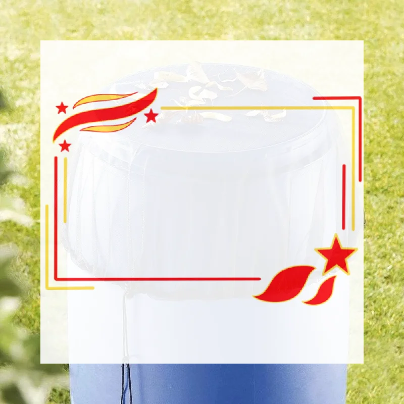 Fine Mesh Netting Cover for Outdoor Rain Buckets Anti Debris Screen for Garden Barrels Protective Solution