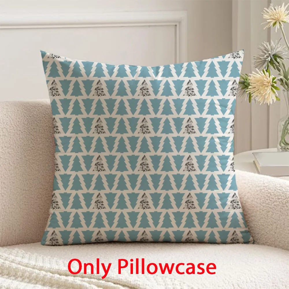 

Merry Christmas Pillow cover winter blue decorative 45x45 cushions cover for new year pillow case for Xmas Pillowcase