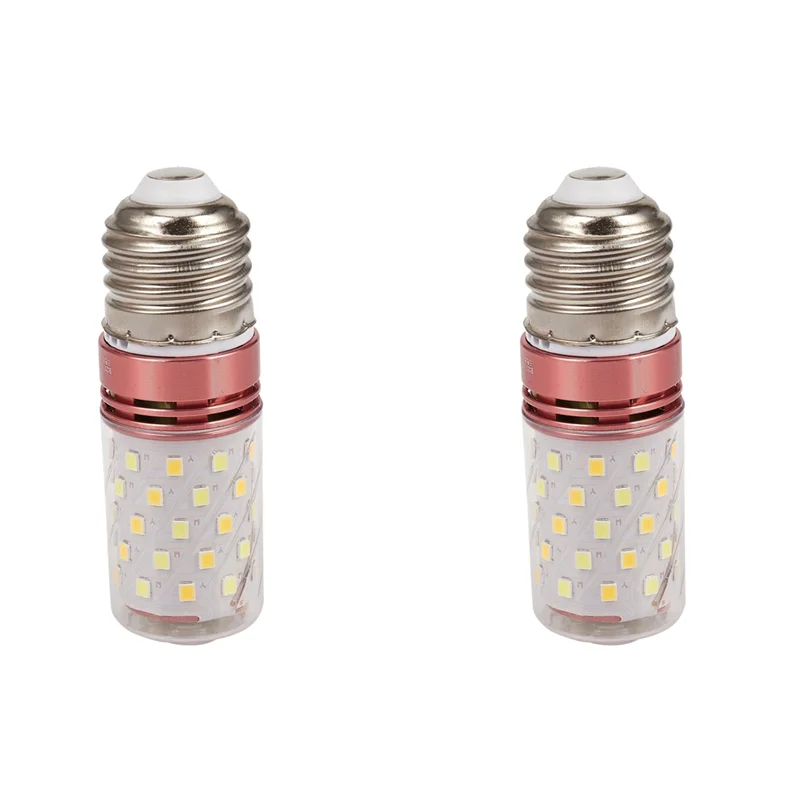 2X 3 temperaturas de color Lámpara de maíz LED SMD integrada E27 AC85V - 265V Luz alta blanca cálida 12W-ABQU