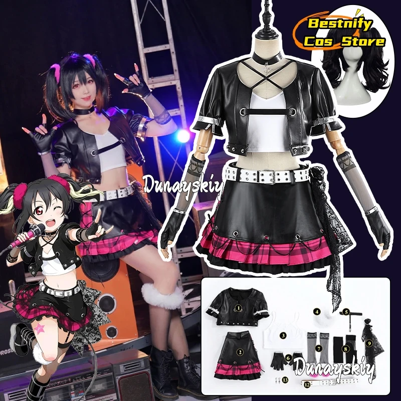 

Nico Yazawa Cosplay Anime Loveee Live ! Costume Gothic Lolita Skirt Women's Dresses Princess Dresses Anime Outfit Wig Prop Suit