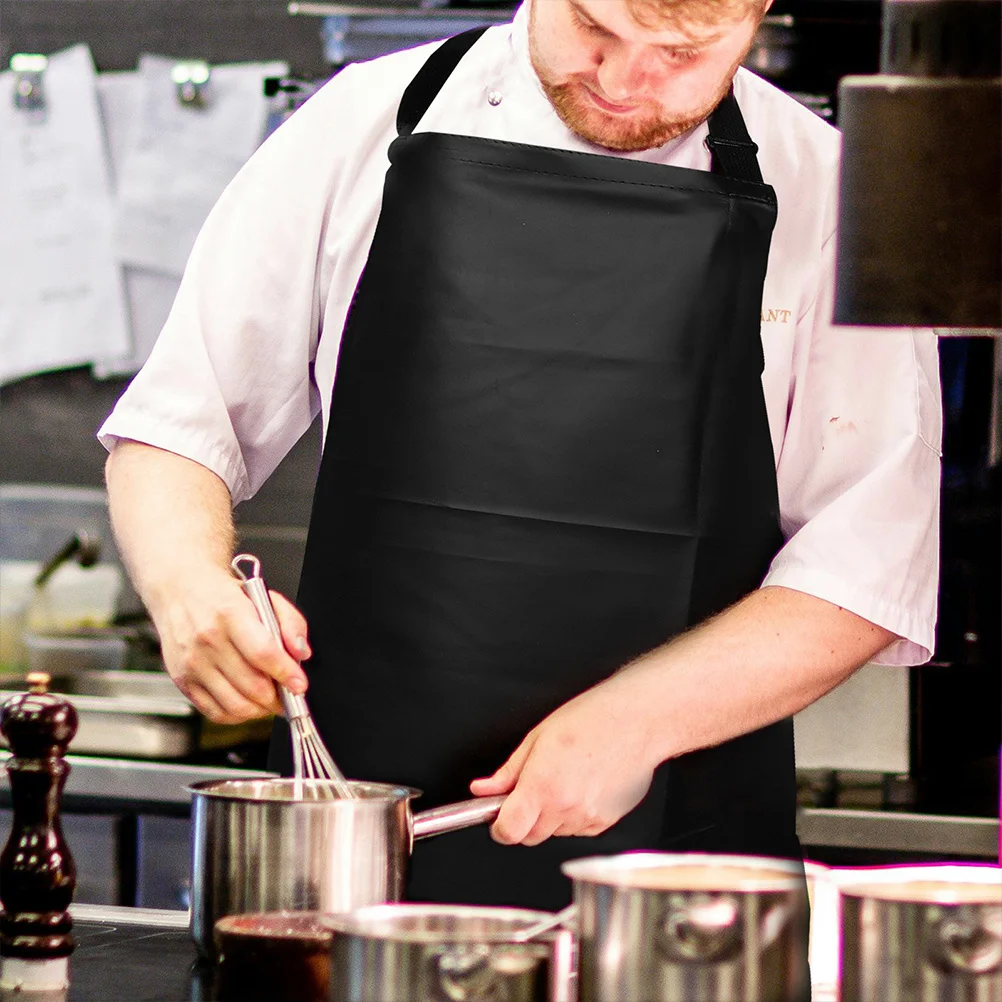 

Waterproof PU Apron Oil-Proof Kitchen Apron for Cooking Household Reusable Wear-Resistant Aprons Kitchen Supplies