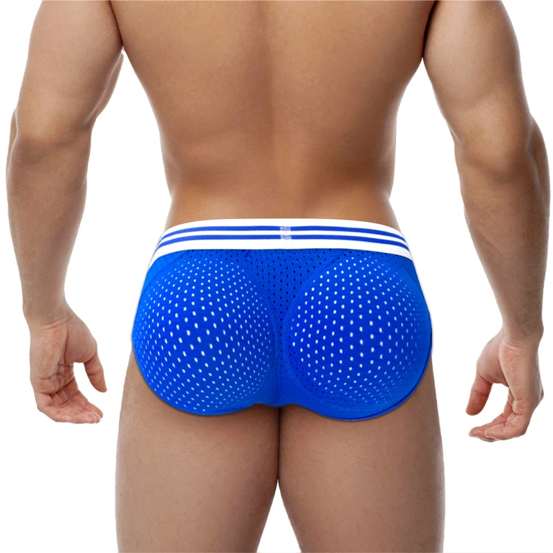 جديد الرجال بعقب رفع الملابس الداخلية مع منصات بعقب قابلة للإزالة تنفس مريحة عالية المرونة شبكة ملخصات للمؤخرة الطبيعية
