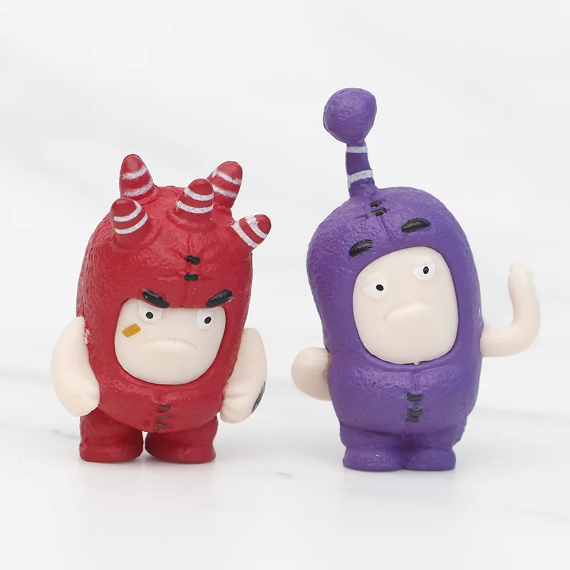 7 unids/set Oddbods fusible de dibujos animados Jeff Newt Odd ZEE Bods estatuilla lindo juguete para niños Fans cumpleaños regalos de navidad muñeca coleccionable