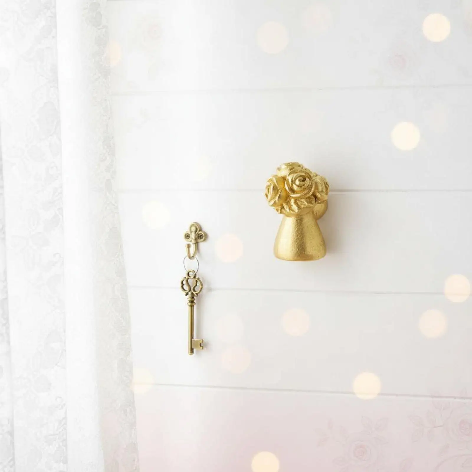 Antique Brass Flower Drawer Knob Single Hole Cabinet Pull for Bedroom Chest of Drawers Office Furniture Upgrade