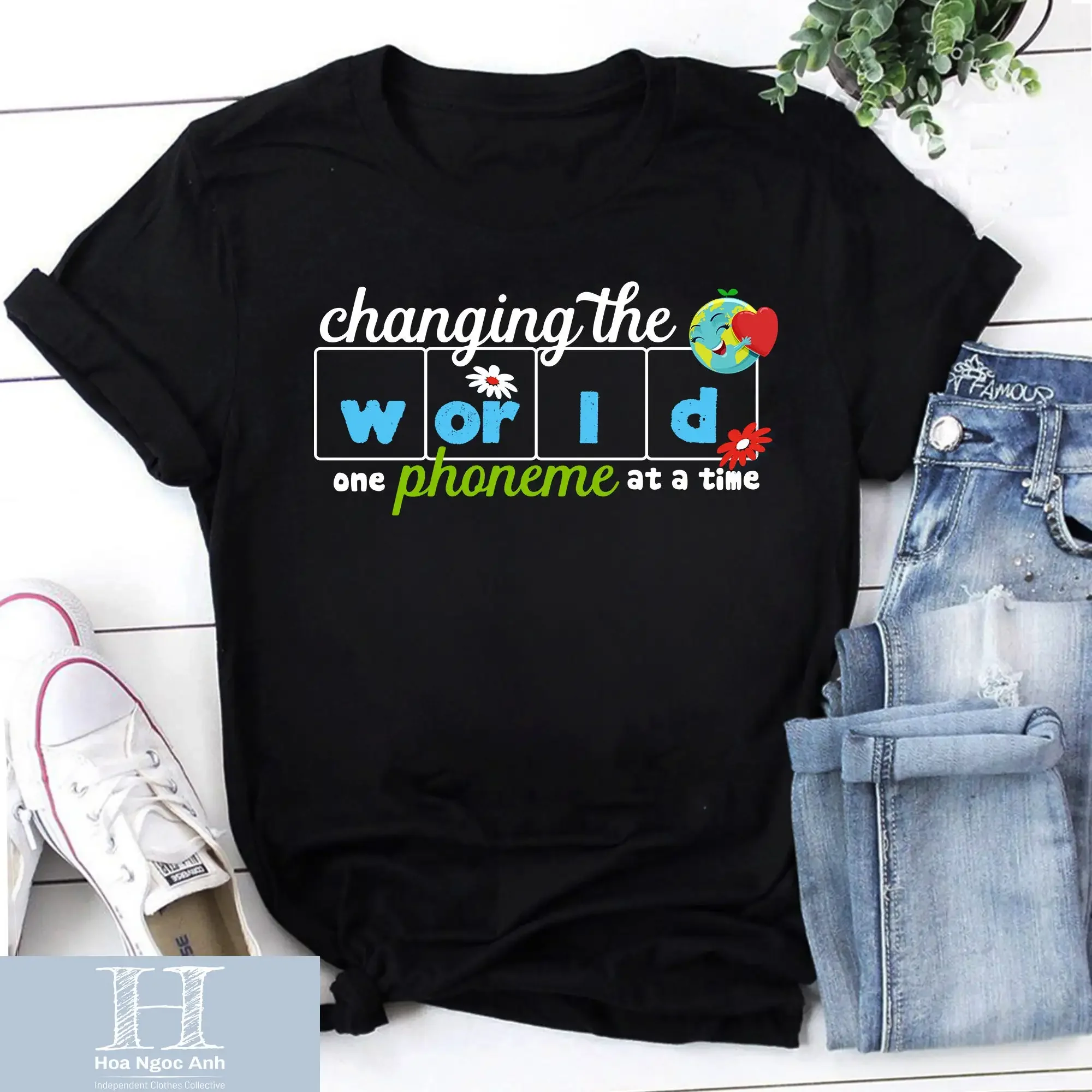 Changing The World One Phoneme At A Time Science Of Reading T Shirt Dyslexia Specialist Teaching Teacher