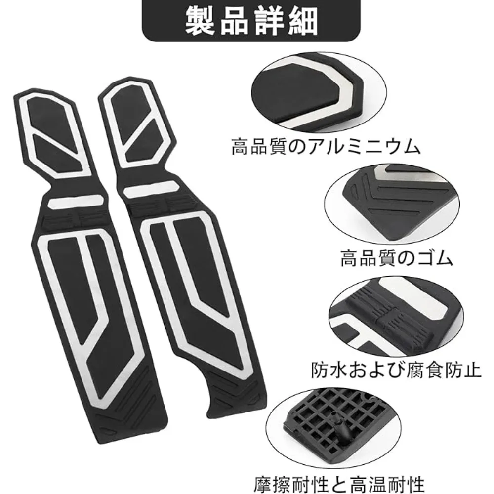 Motorcycle XADV750 Side Footpegs Footrest Pad Black Foot Board Pedal For Honda X-ADV 750 XADV750 2017-2025 Anti-Slip Accessories