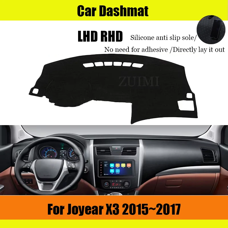 

ZUIMI Dashboard Cover Dash Mat Dashmat For Joyear X3 2015~2017 LHD RHD Dash Board Cover Pad Sun Shade Dustproof
