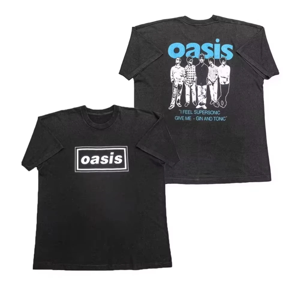 2026 New Vintage Rock Tour Poster Graphic Oversized Tee for Kids Adults Retro Band Art Print Loose Short Sleeve Crew Neck Tops
