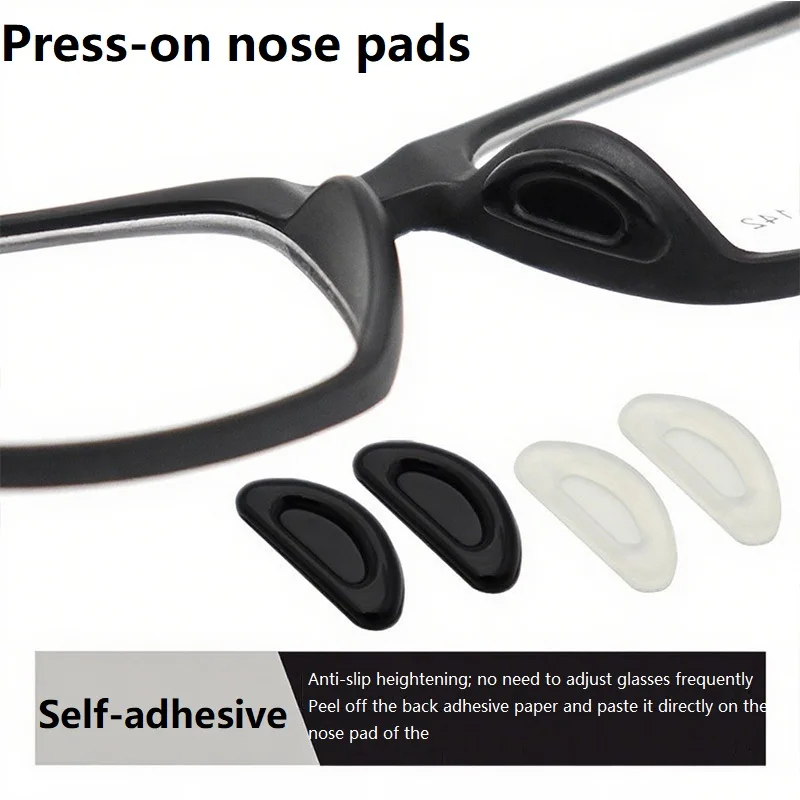 10/20/40/60PCS Nose Support Glasses Pads Silicone Clear Eye Pad Stickers for Glasses Anti Slip Push Nose Pads YJBT02