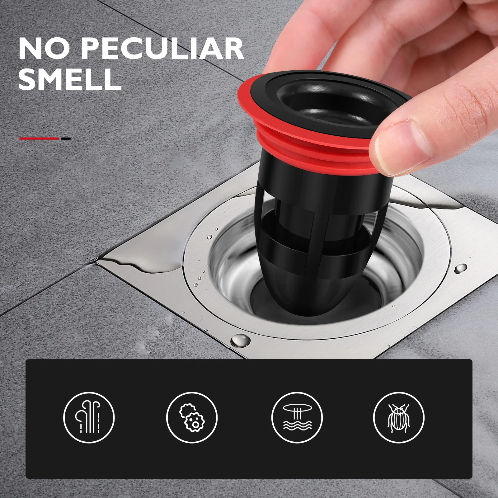 2 قطعة تجفيف الأرضية الأساسية سيليكون الطابق استنزاف حمض القلويات مقاومة الحمام المطبخ تدفق المياه السريع مصفاة حوض