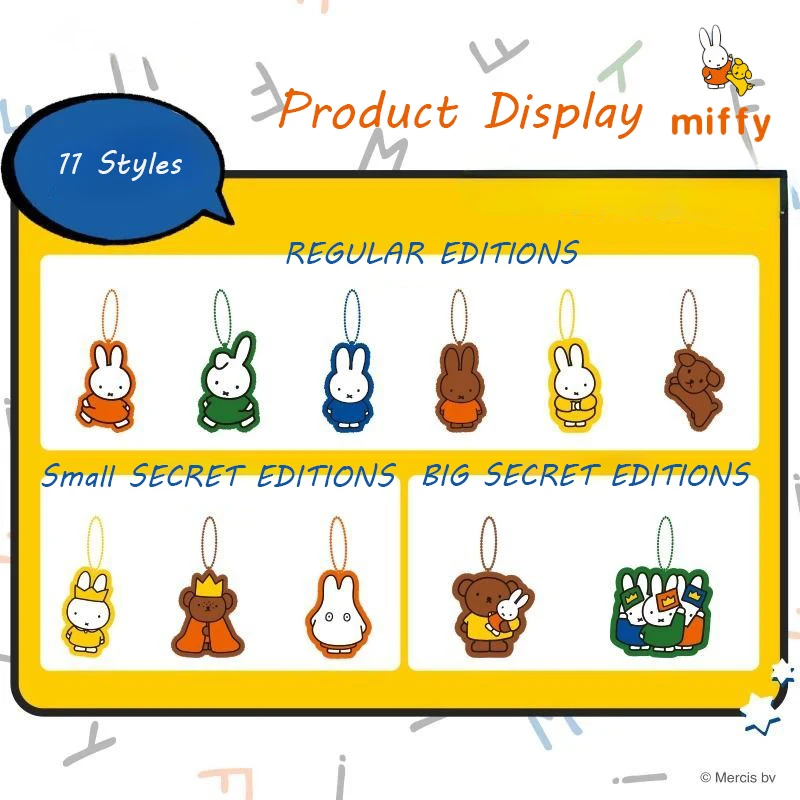 

Магнитный брелок Kawaii Miffy Family Series, креативный кулон с героями мультфильмов, уникальный магнит на холодильник, аксессуары в стиле аниме, идеальные подарки
