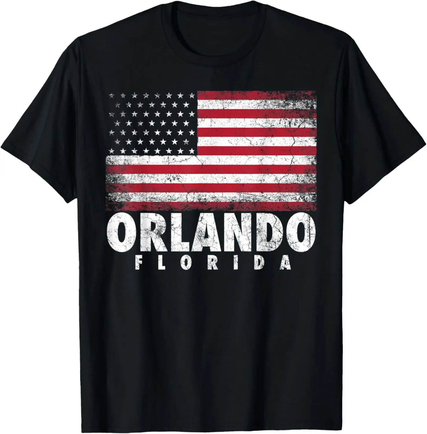 4th of July Gift for Men Women Orlando Florida American Flag T-Shirt