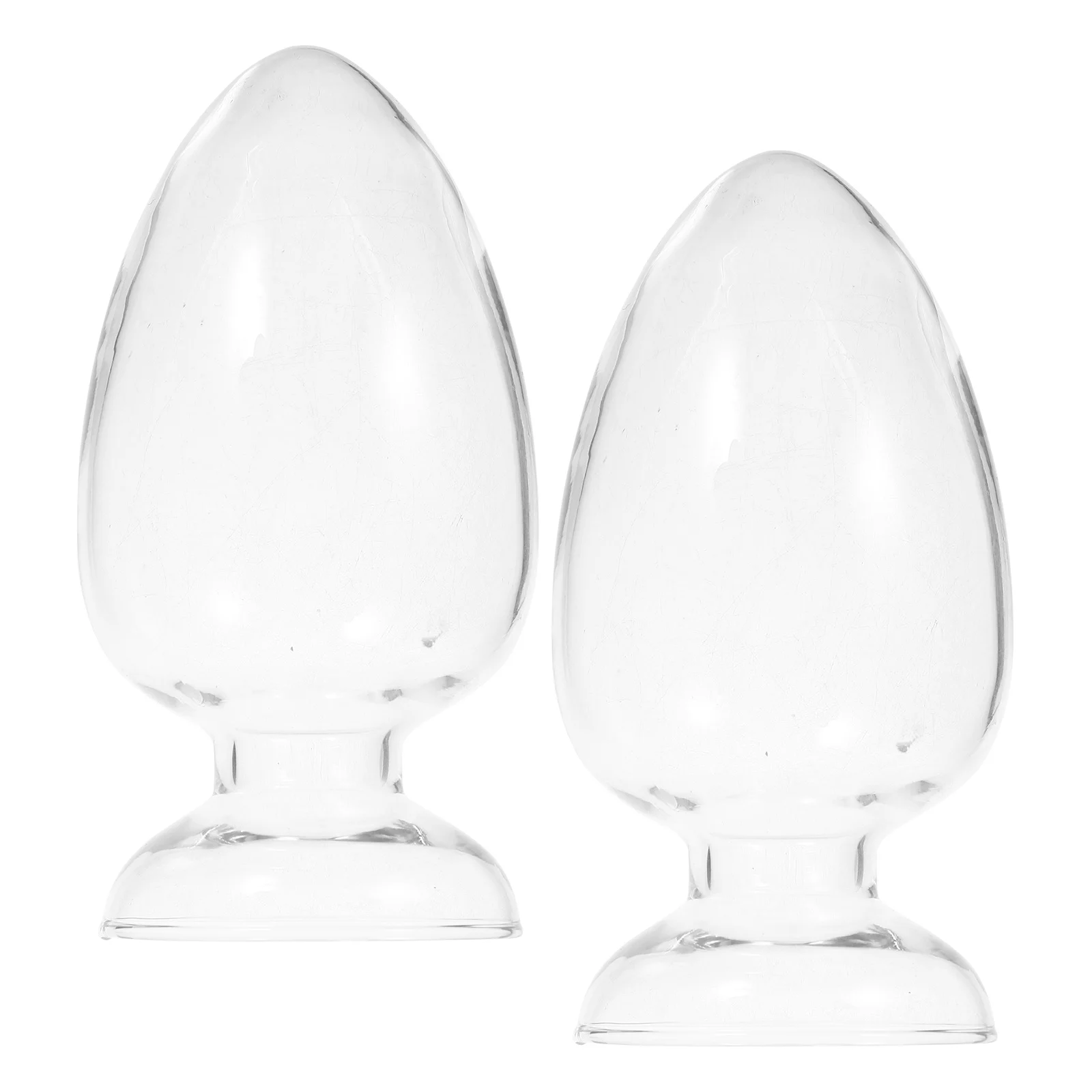 2 Pcs Conical Bottles Storage Laboratory Glass with Plug Display Glassware Specimen