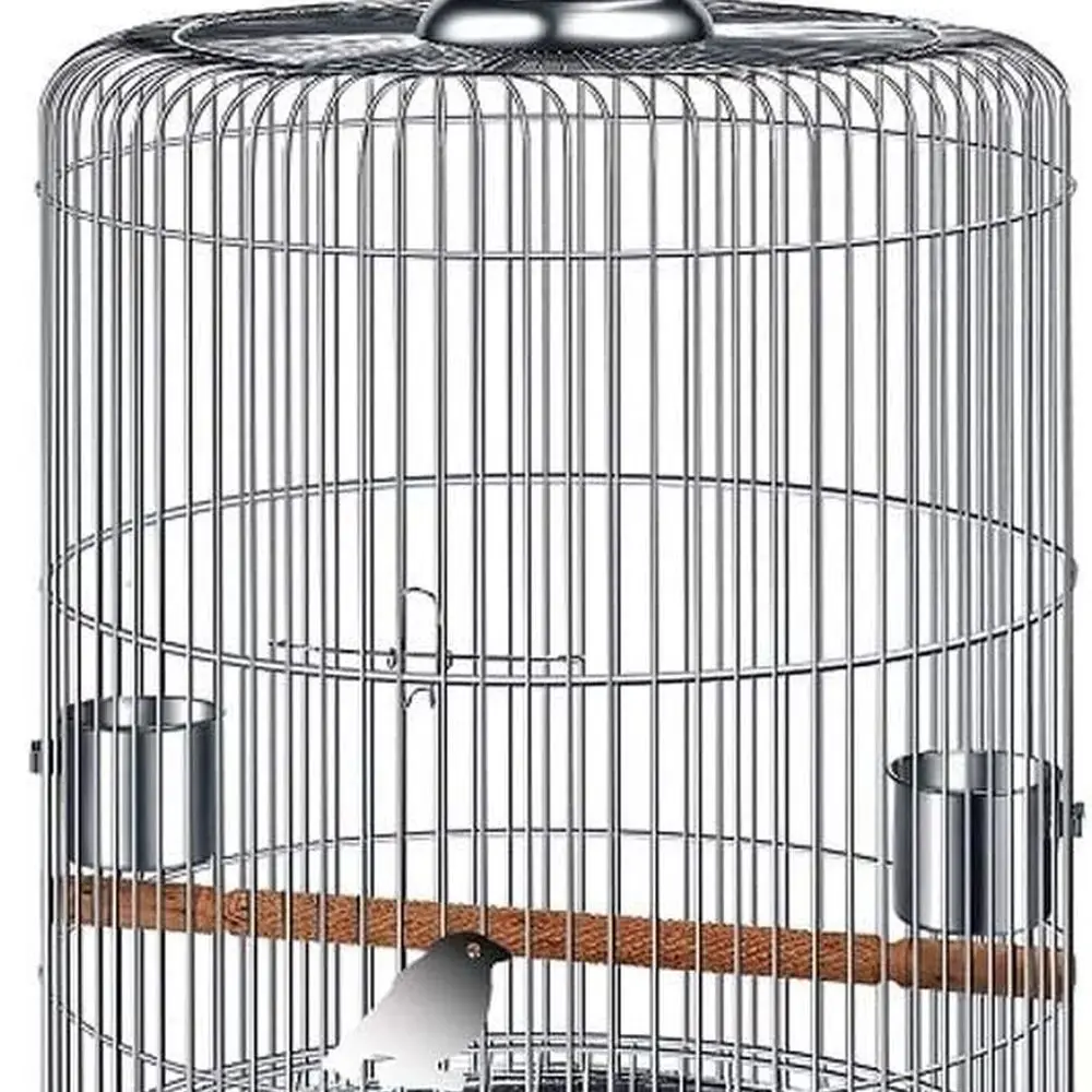 

Round Stainless Steel Outdoor Bird Villa for Cockatoos - 33cm Diameter, 33cm High