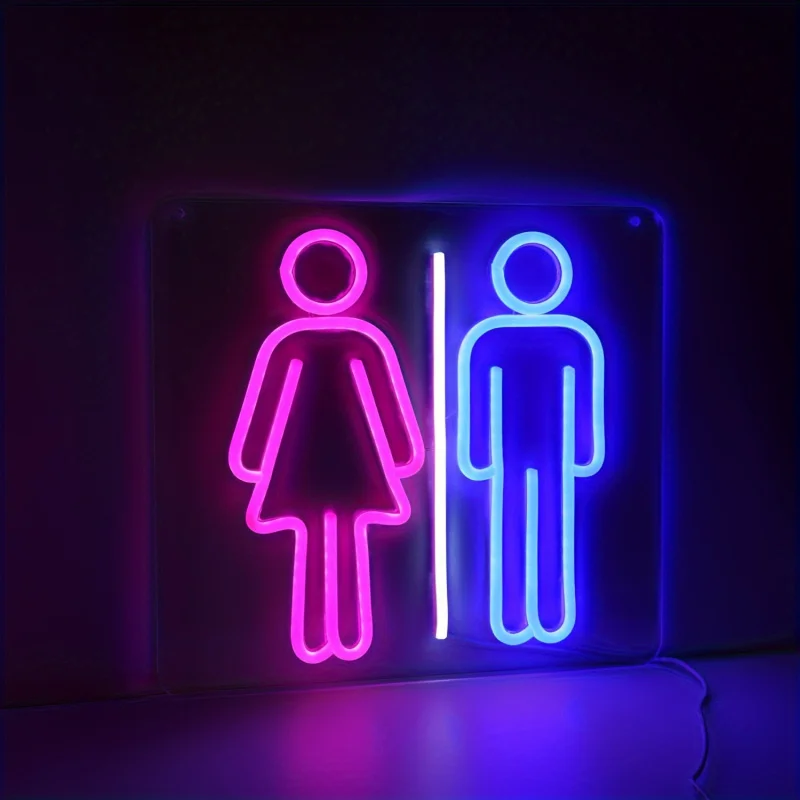 Toilet Sign Neon Wall Decoration Neon BedroomLEDBusiness Sign Suitable for Washroom Christmas Bar Public Places Unique Gift for