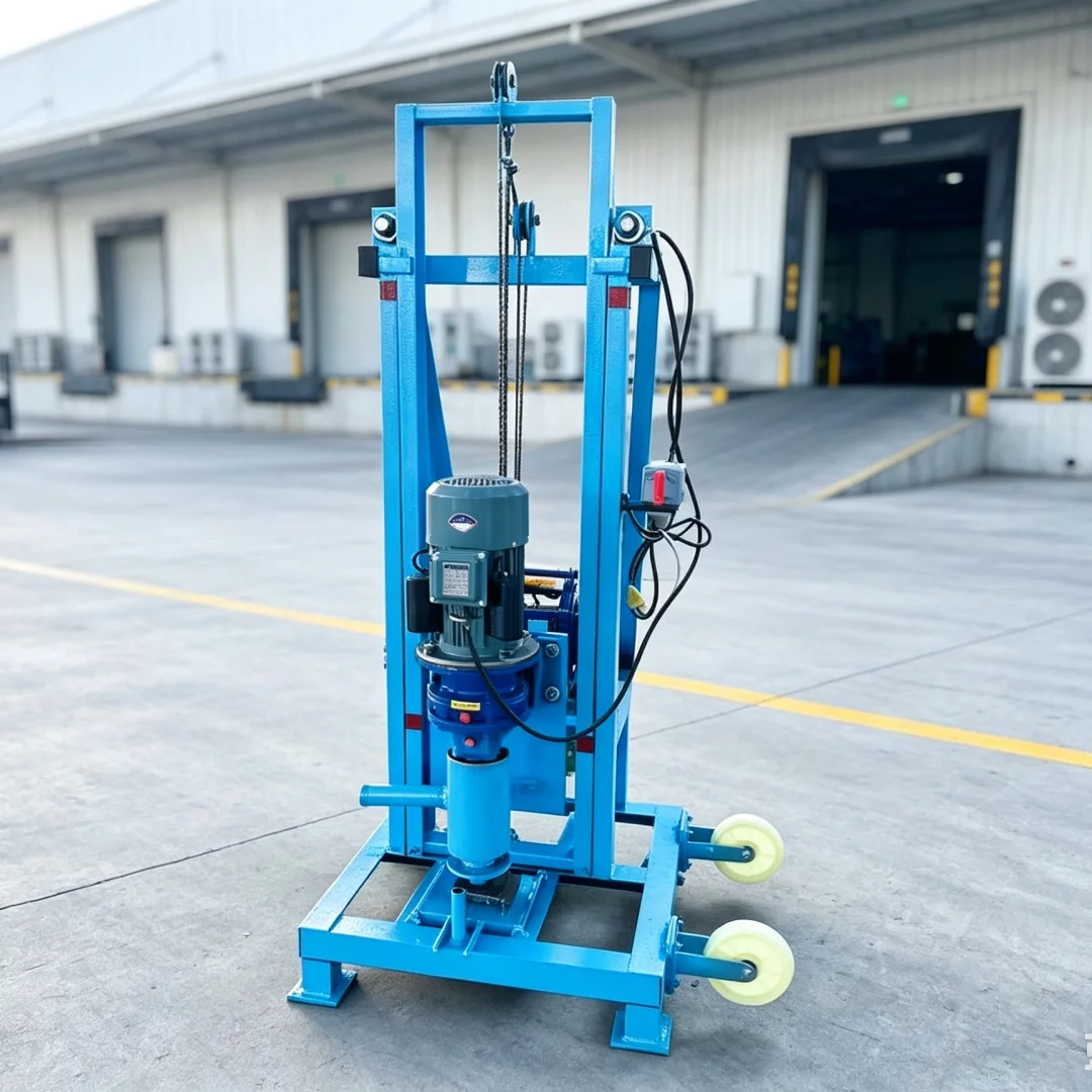Customized Wheeled Water Well Drilling Rig, Optional Drilling Tools, Shallow Well Surface Borehole Drilling Machine