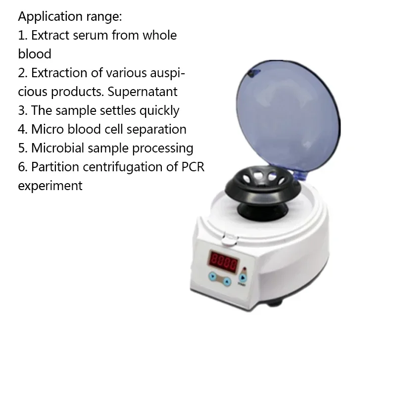 Upgrade High-speed Electric Microcentrifuge Mini Medical Laboratory Microcentrifuge 4000-8000Rpm 0.2ml 0.5ml 1.5ml 2.0ml 220V/11