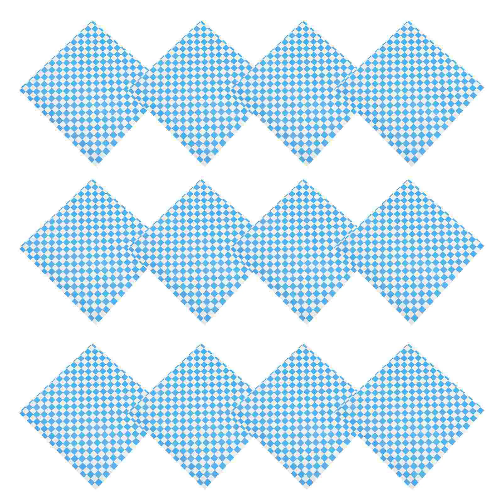 

50 Sheets Checkerboard Wrapping Paper Rice Ball Bento Baking Bread Mat Grease-proof Sandwich Tray Wax Greaseproof