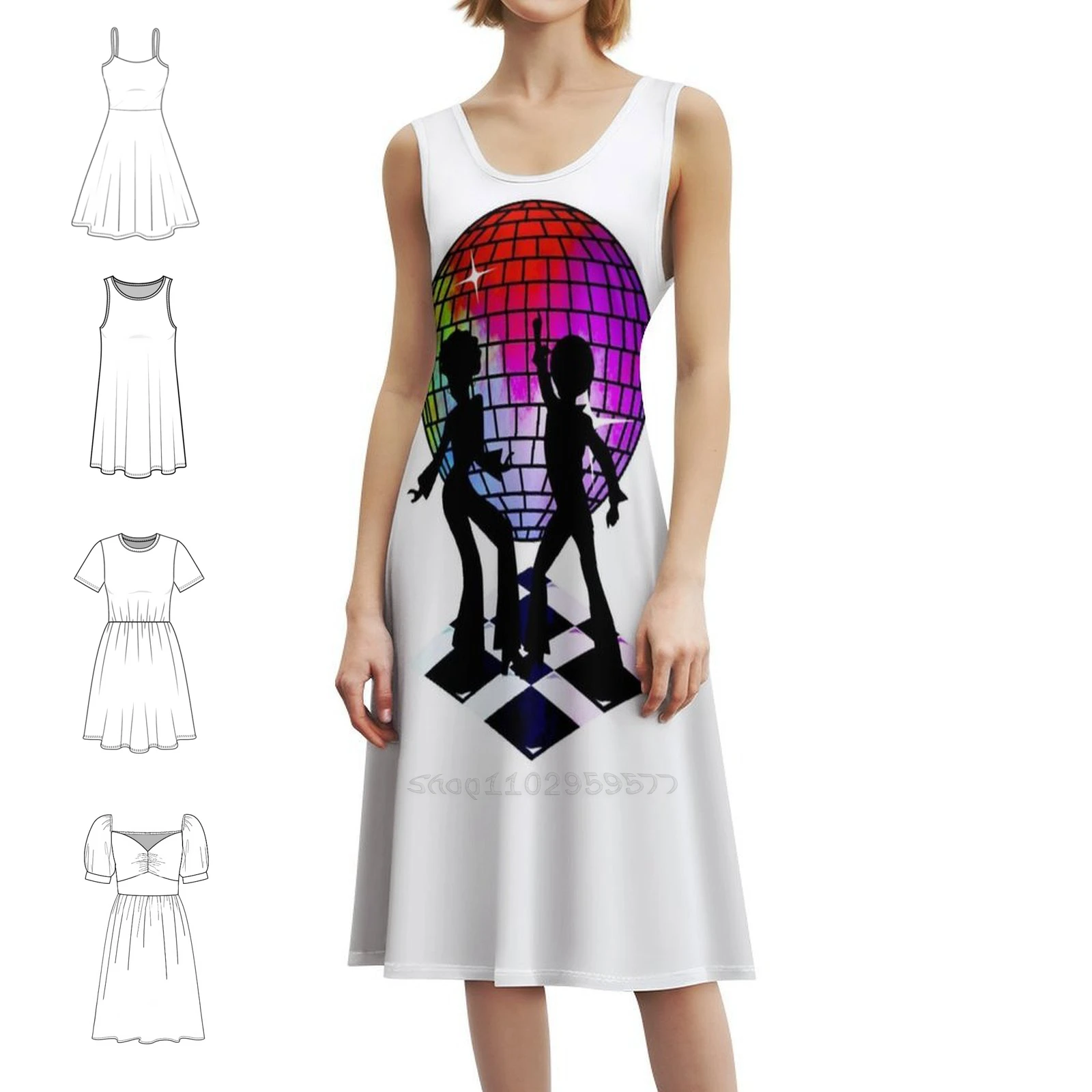 

Ретро-музыка Dj! Почувствуйте оливки! Танец! Женское уличное праздничное платье с модным принтом, клубная одежда для женщин, ретро-музыка, диджей