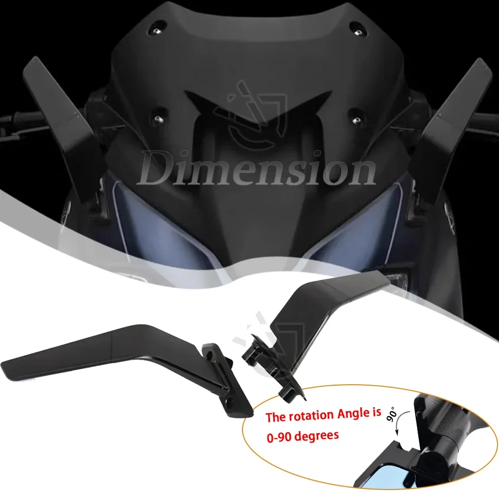 

360° Rotatable Mirror Motorcycle Rearview Mirror HD Blue Reflector Mirror For Yamaha T-MAX TMAX 560 TMAX560 T-MAX560 2022 2023