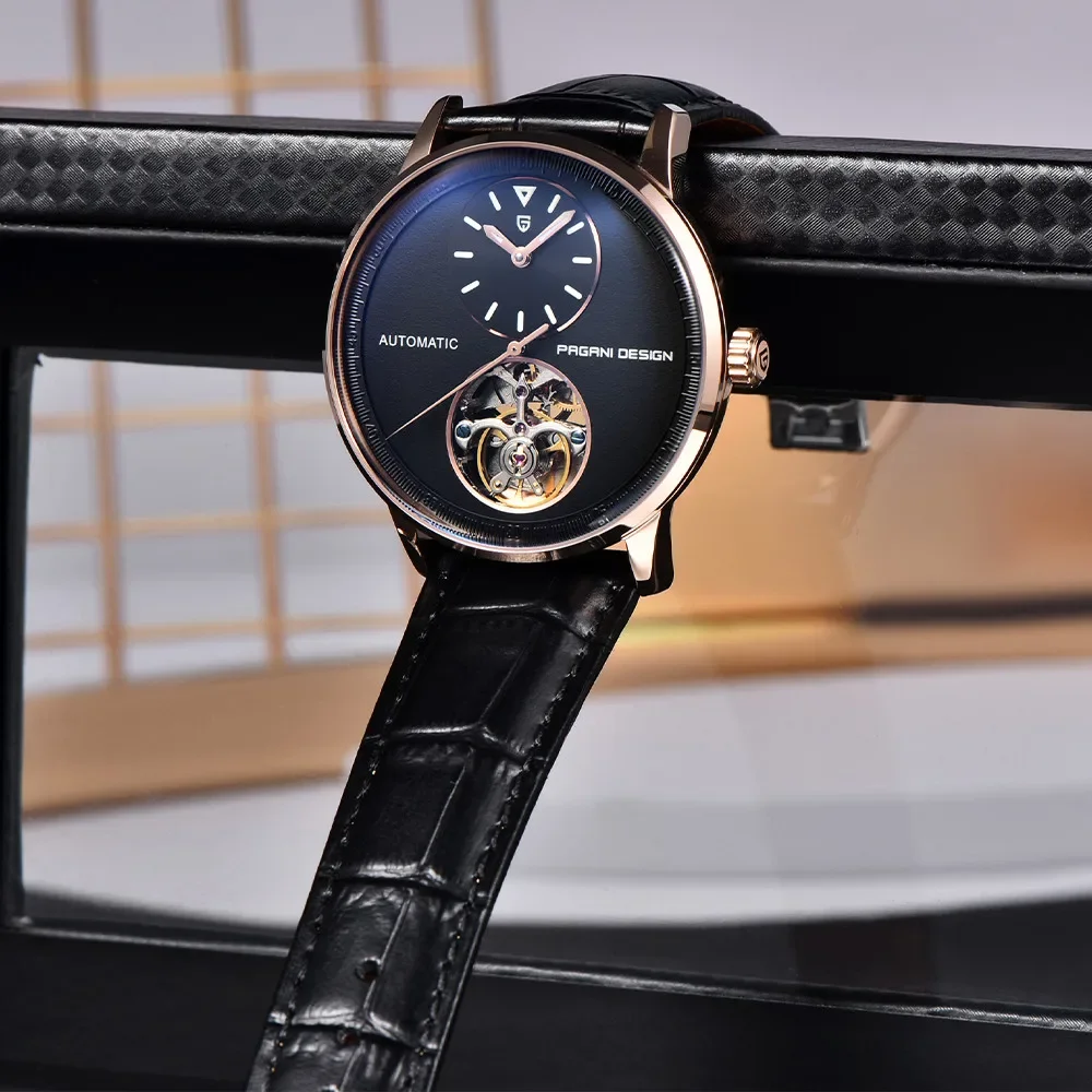 파가니 디자인 2025 신제품 42MM 투르비옹 멀티 타임존 럭셔리 남성 시계 야광 1 남성용 오토매틱 기계식 시계 PD-1796
