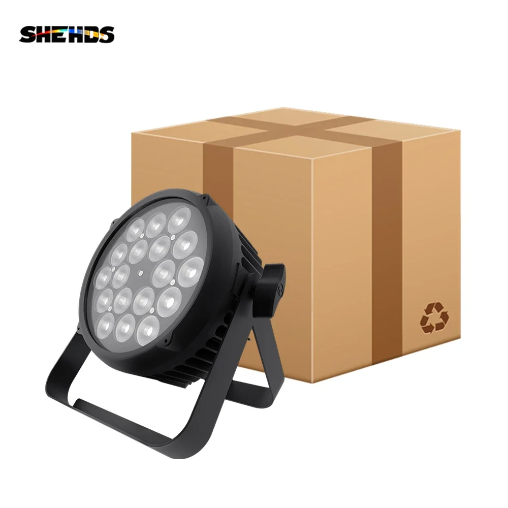 SHEHDS Waterproof 18x12W LED Par Light IP65 RGBWAUV 6in1 Lighting With RDM Wash For Stage DJ Disco Touch Screen Uniform Colour