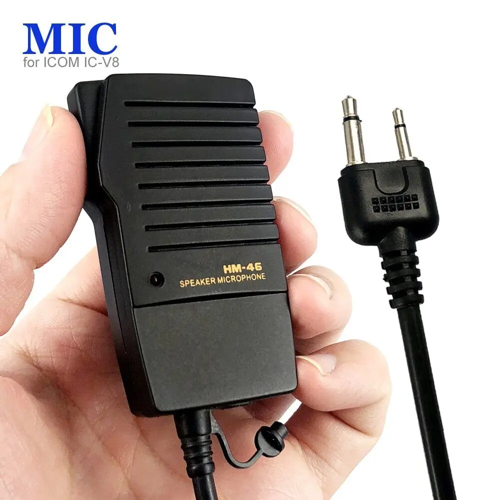 HM-46 Microphone Handheld Speaker Mic For ICOM radio IC-V8 V82 V85 IC-T2H T8A 2AT E90