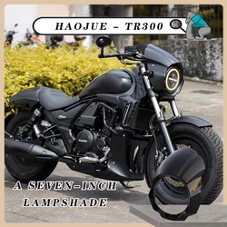 Customized For Haojue TR300 tr300 TR 300 Motorcycle Round ABS Plastic Screen Headlight Fairing Windshield Cover Seven inches